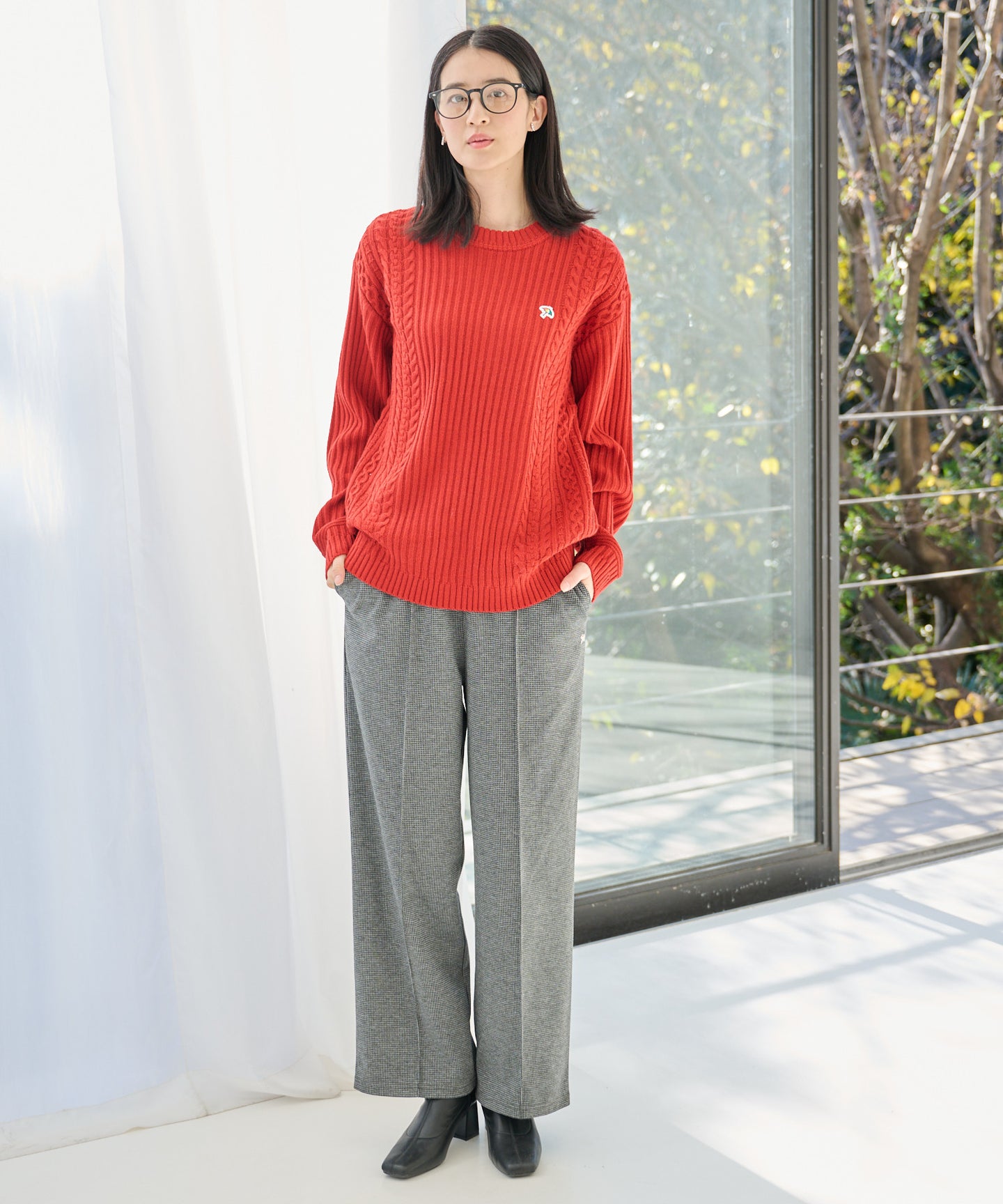 Arnold Palmer シェア ミックスパターン ニットプルオーバー